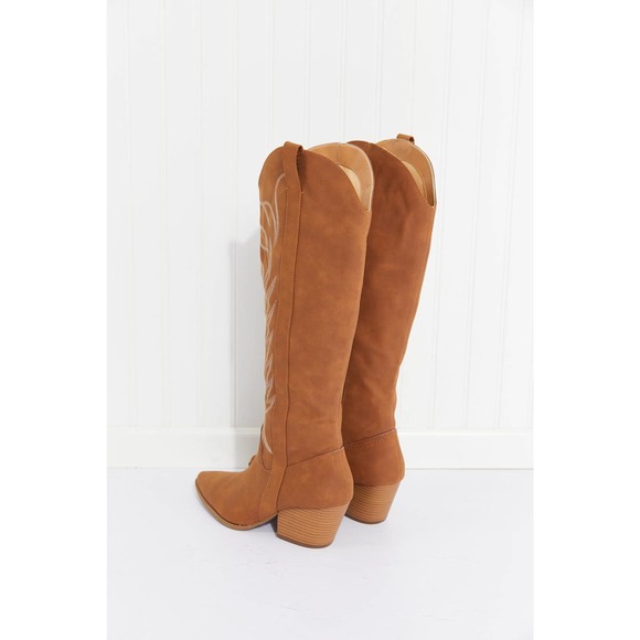 Cheyenne Nights Embroidered Knee High Cowboy Boots - Picture 7 of 7